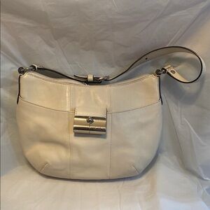 Coach Cream Leather Shoulder Bag